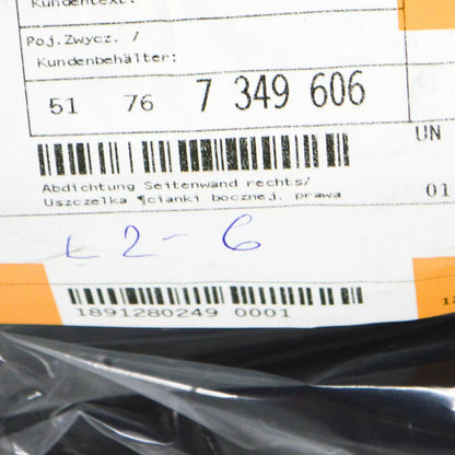 NEW BMW 5 G30 FRONT RIGHT SIDE PANEL SEALING 51767349606 ORIGINAL