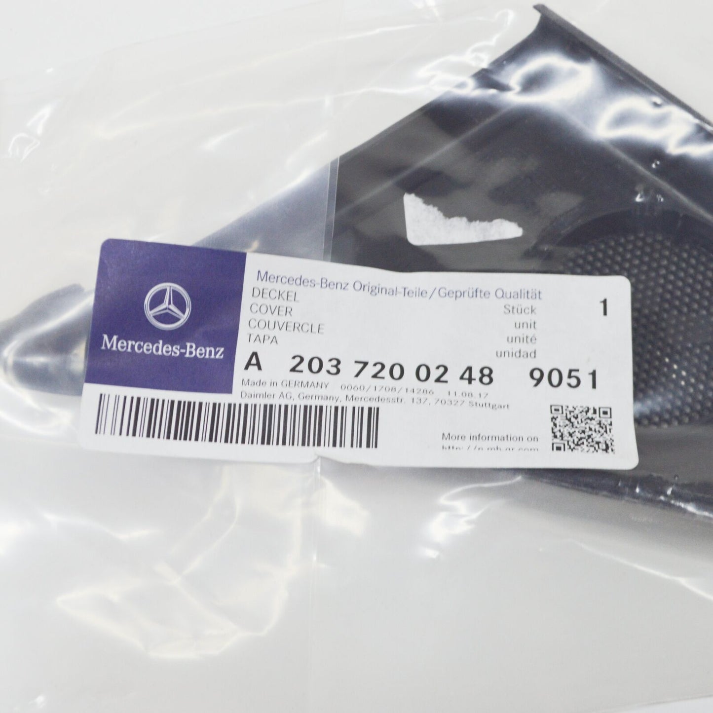 NEW MERCEDES-BENZ C W203 FRONT RIGHT DOOR TWEETER COVER A20372002489051 ORIGINAL