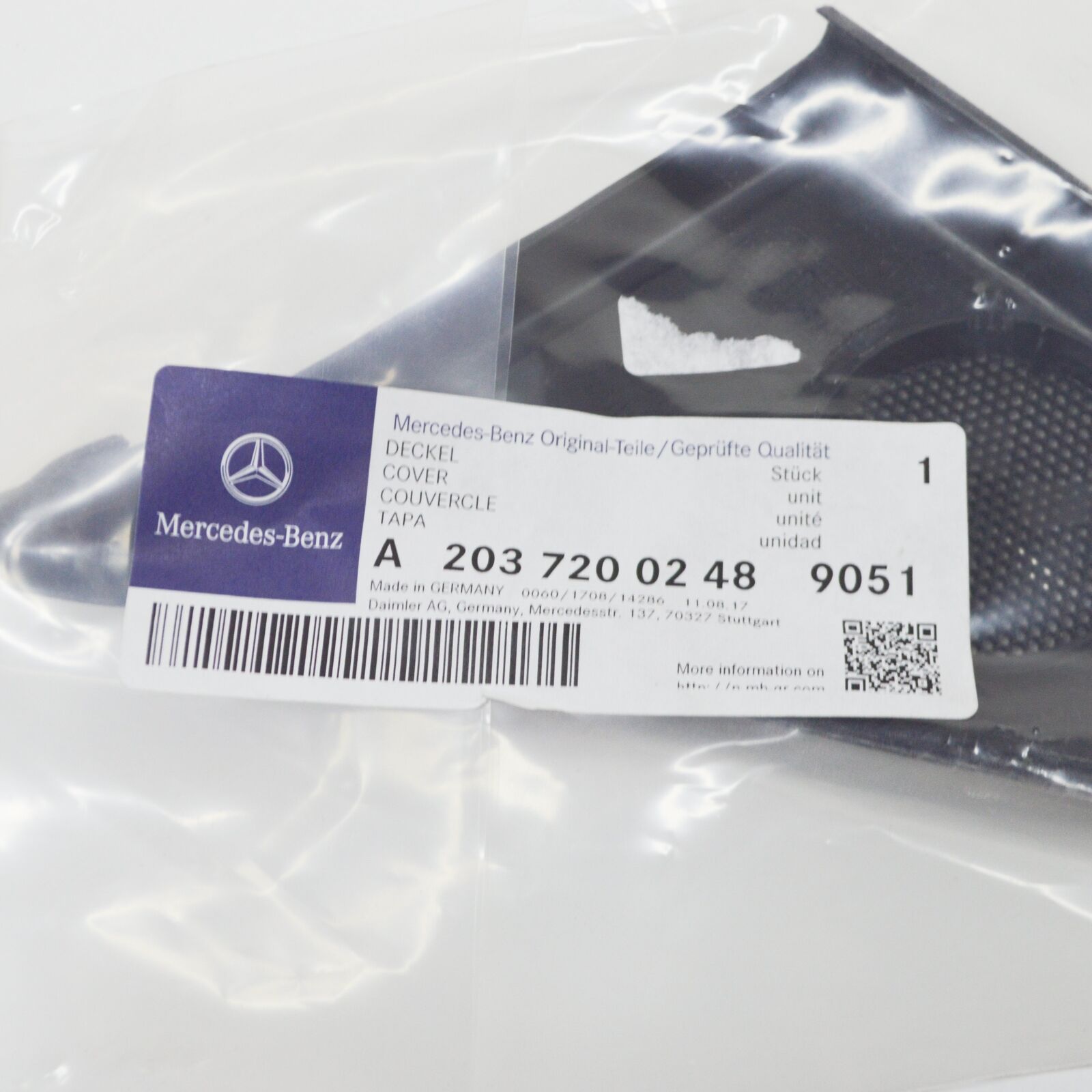 NEW MERCEDES-BENZ C W203 FRONT RIGHT DOOR TWEETER COVER A20372002489051 ORIGINAL