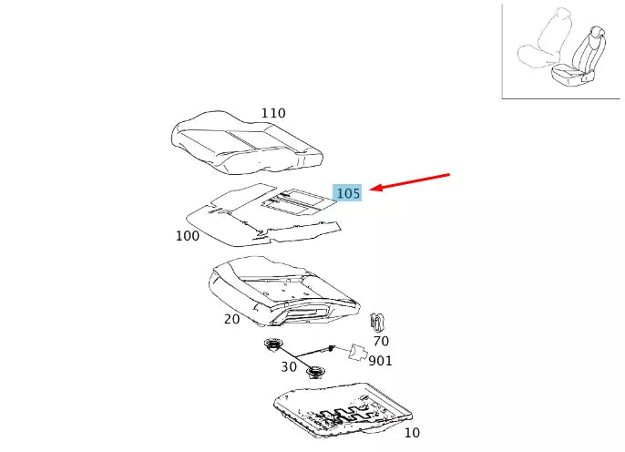 NEW MERCEDES-BENZ E W212 FRONT LEFT SEAT HEATING A2128200098 ORIGINAL