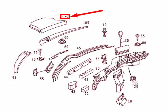 NEW MERCEDES-BENZ C W202 OVER ELECTRONICS COVERING LHD A2028350009 ORIGINAL