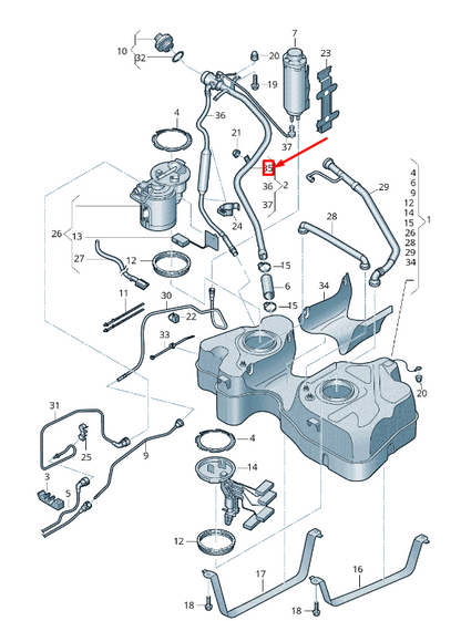 new audi a1 mk1 fuel filler pipe 8x0201137 original
