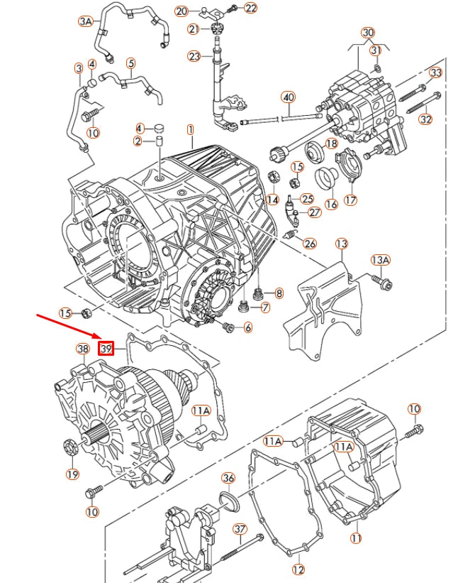 NEW AUDI A4 B7 AUTOMATIC TRANSMISSION SEAL 01J301461B ORIGINAL