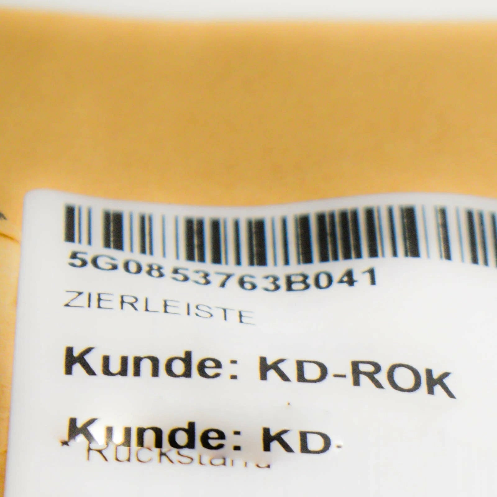 NEW VW GOLF MK7 FRONT BUMPER LEFT DECORATIVE MOLDING 5G0853763B041