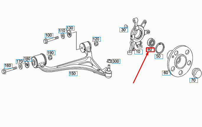 new mb c w203 front wheel bearing angular contact bearing a2109810227 original