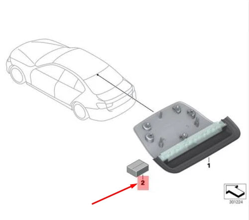 NEW BMW 3 F30 SEDAN FIXING KIT CLIPS 63257312498 7312498 ORIGINAL