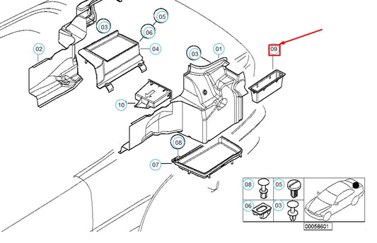 NEW BMW 3 CONVERTIBLE E46 TRUNK STORING PARTITION 51478243085 8243085 ORIGINAL
