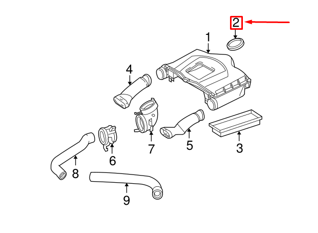 NEW MERCEDES-BENZ ML W164 AIR CLEANER ASSEMBLY GASKET A2720940080 ORIGINAL