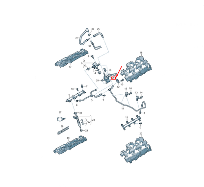 new audi a6 c8 fuel line 06m127503s original