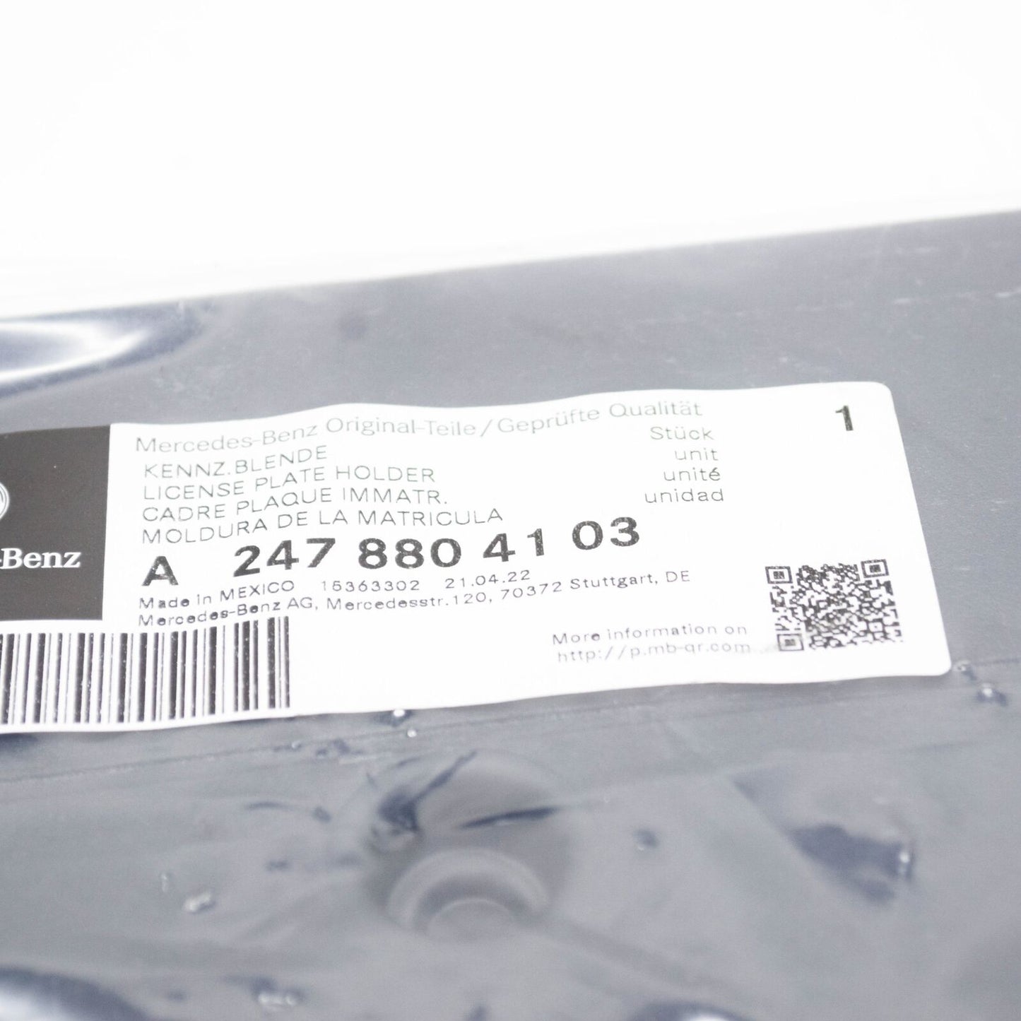 NEW MERCEDES-BENZ GLB X247 FRONT BUMPER NUMBER HOLDER A2478804103 ORIGINAL