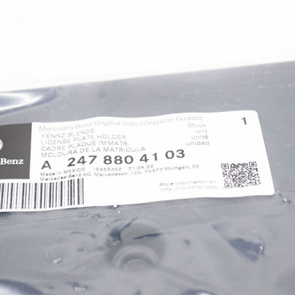 NEW MERCEDES-BENZ GLB X247 FRONT BUMPER NUMBER HOLDER A2478804103 ORIGINAL