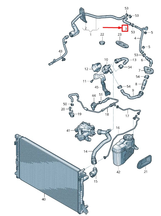 NEW AUDI A6 4A C8 ENGINE COOLANT HOSE 4K2819371F
