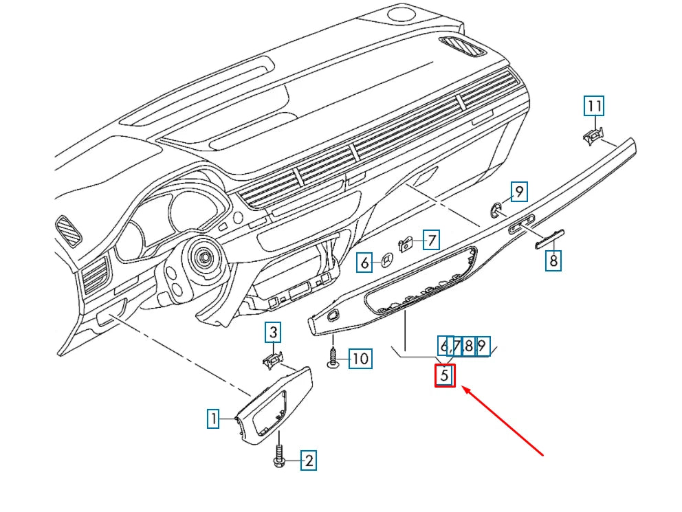 NEW AUDI A4 B9 INSTRUMENT PANEL RIGHT TRIM LHD 8W1853190Q7V7 ORIGINAL