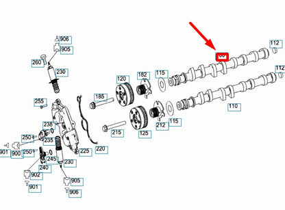 NEW MERCEDES-BENZ C W204 RIGHT EXHAUST CAMSHAFT A1560504201 ORIGINAL