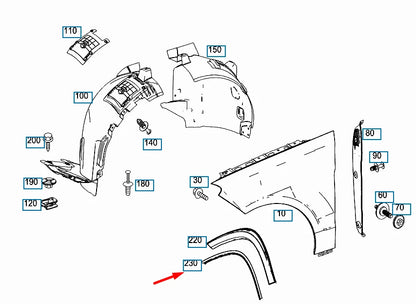 NEW MERCEDES-BENZ GL-CLASS X166 FRONT LEFT INSIDE ARCH COVER A1668846322