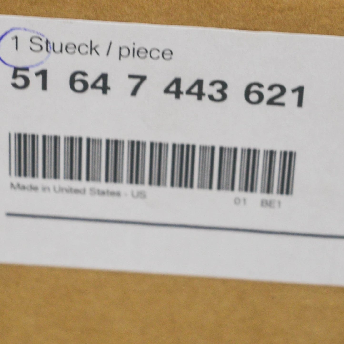 NEW BMW X5 G05 FRONT DUCT LOWER BRACKET 51647443621 ORIGINAL