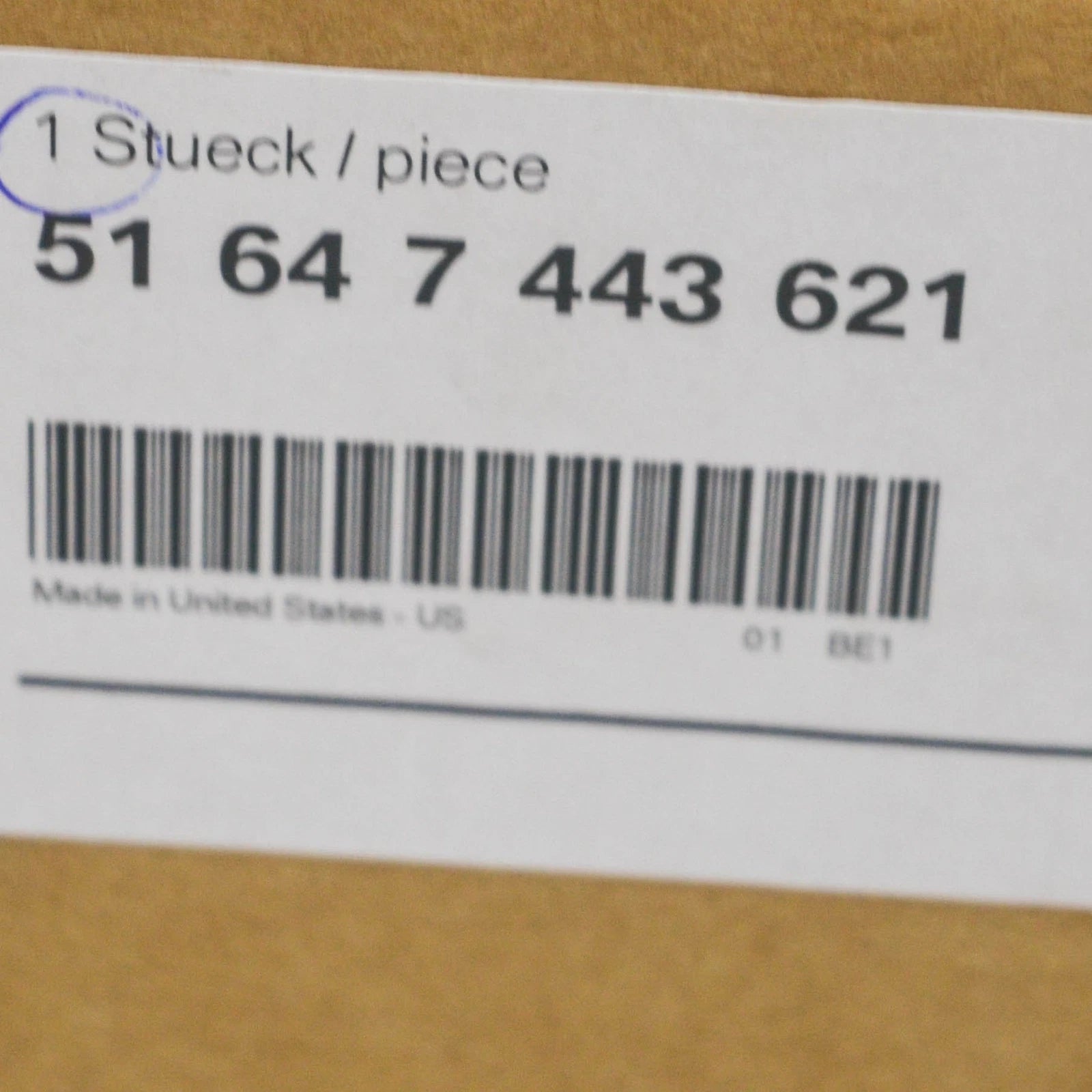 NEW BMW X5 G05 FRONT DUCT LOWER BRACKET 51647443621 ORIGINAL