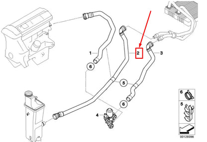 NEW BMW X3 E83 COOLANT HOSE 64213400417 3400417 ORIGINAL