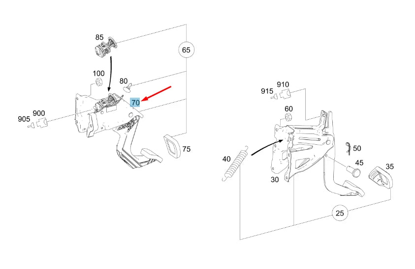 NEW MERCEDES-BENZ SPRINTER W906 CLUTCH PEDAL A9062900016 ORIGINAL