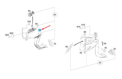 NEW MERCEDES-BENZ SPRINTER W906 CLUTCH PEDAL A9062900016 ORIGINAL
