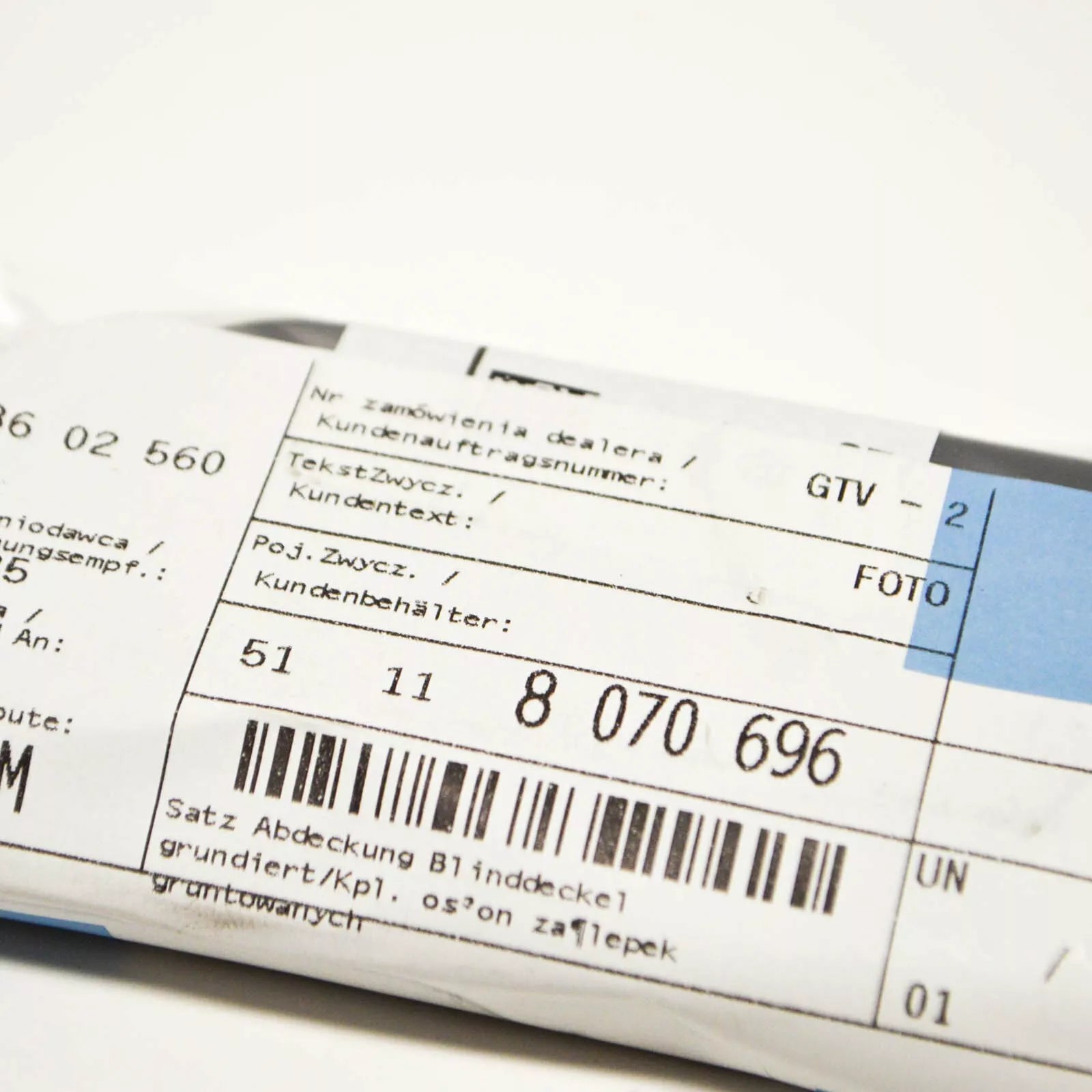 NEW BMW X3 F25 FRONT BUMPER M SPORT WASHER COVER 51118070696 8070696 ORIGINAL