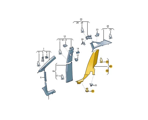 NEW VOLKSWAGEN ID.4 E21 LEFT WHEEL HOUSING TRIM 11A867765C4PK ORIGINAL