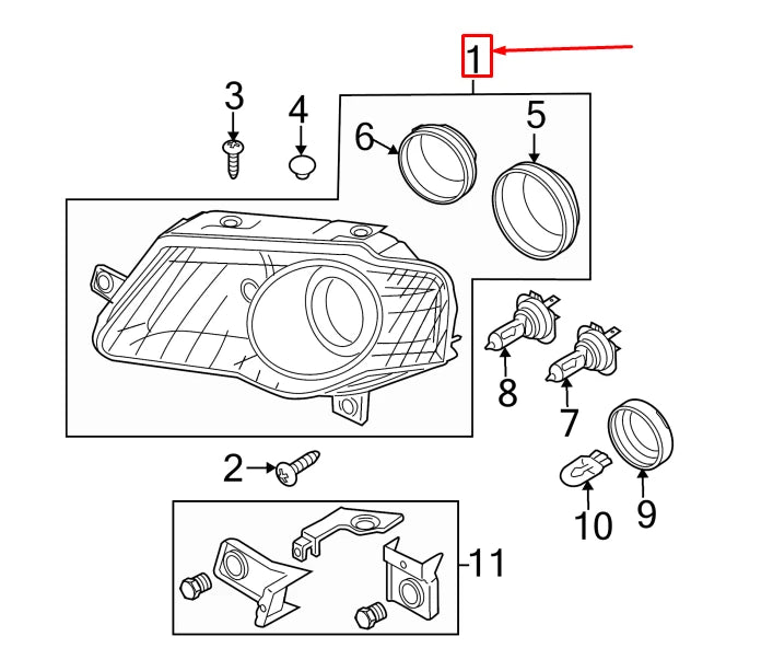 NEW VW PASSAT B6 3C FRONT RIGHT HEADLIGHT 3C0941006AE ORIGINAL