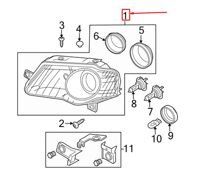 NEW VW PASSAT B6 3C FRONT RIGHT HEADLIGHT 3C0941006AE ORIGINAL