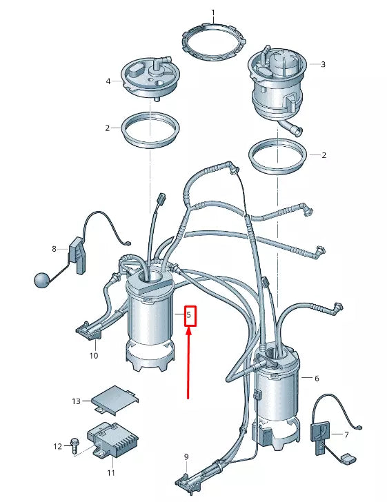 NEW AUDI Q7 4L RIGHT FUEL DELIVERY MODULE 4L0919087A ORIGINAL