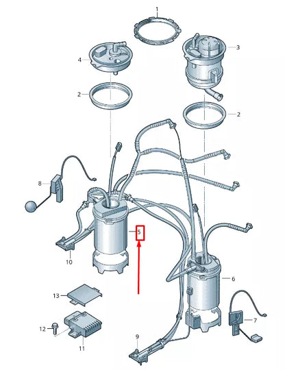 NEW AUDI Q7 4L RIGHT FUEL DELIVERY MODULE 4L0919087A ORIGINAL