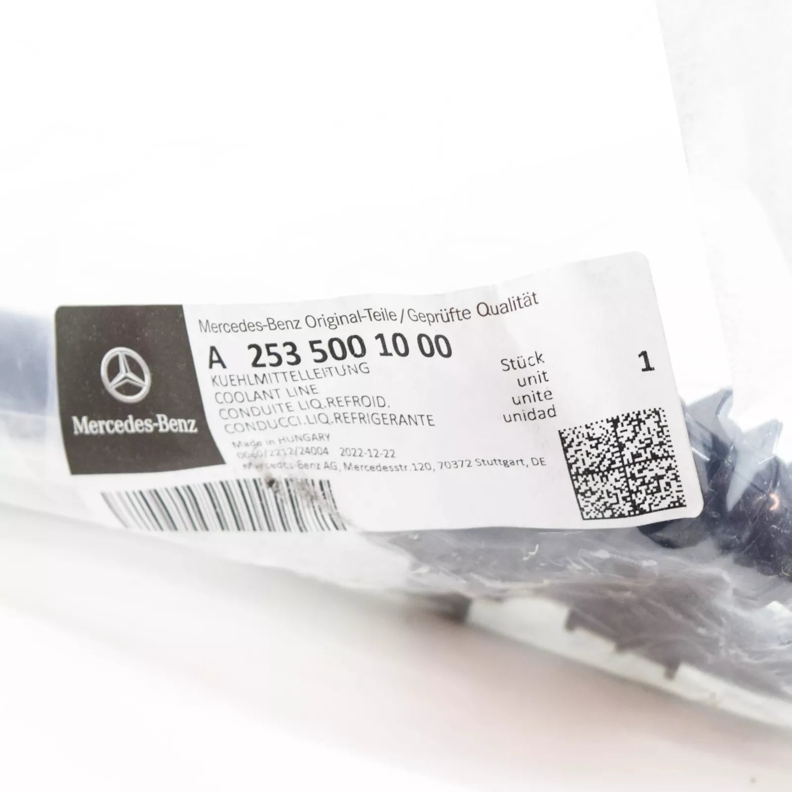 NEW MERCEDES-BENZ GLC X253 ENGINE COOLANT LINE A2535001000 ORIGINAL