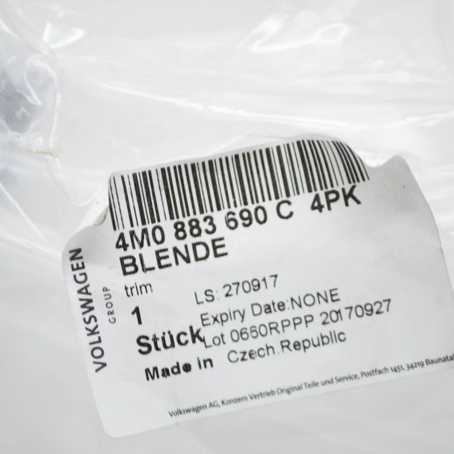 NEW AUDI Q7 4M REAR RIGHT SEAT FRAME INNER FRONT TRIM 4M0883690C4PK ORIGINAL