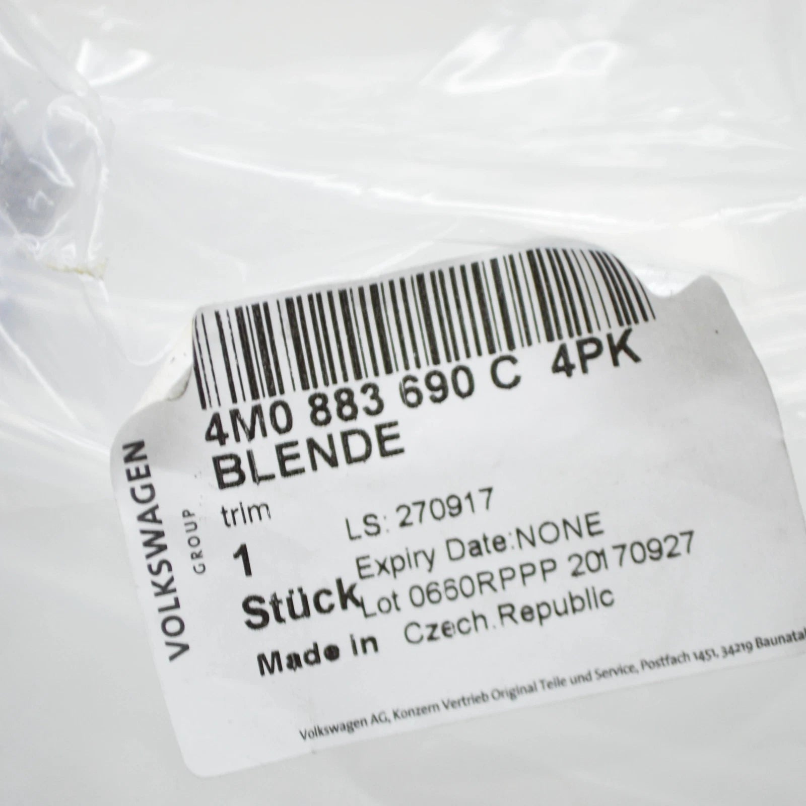 NEW AUDI Q7 4M REAR RIGHT SEAT FRAME INNER FRONT TRIM 4M0883690C4PK ORIGINAL