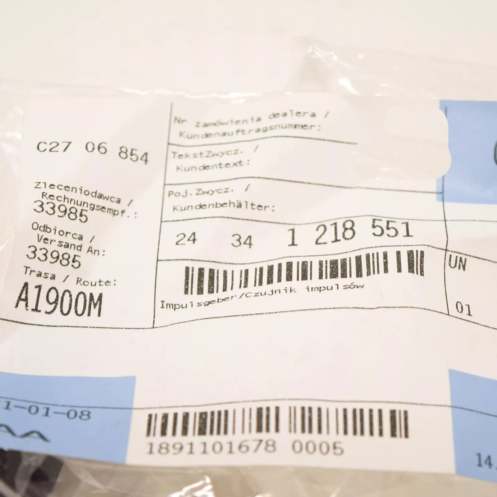 NEW BMW E23 E24 E28 E30 E31 PULSE GENERATOR AUTO TRANS 1218551 24341218551