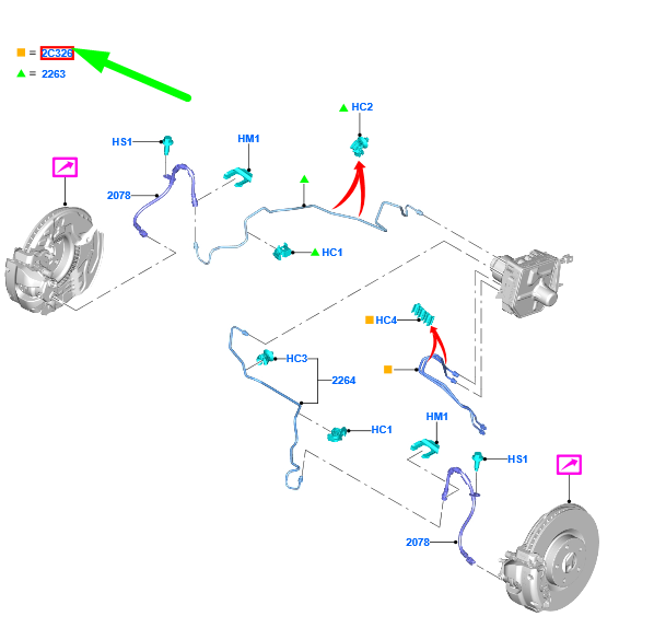 new ford focus mk4 front brake tube assy lhd 2354188 jx61-2c326-cc original