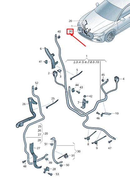 NEW AUDI A6 4A C8 ALTERNATOR EARTH LINE 4K0971238A ORIGINAL