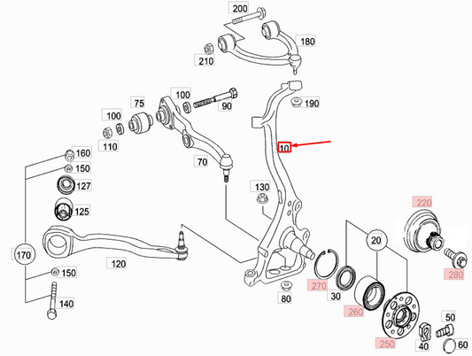 new mercedes-benz s w221 front right steering knuckle a2213324601 original