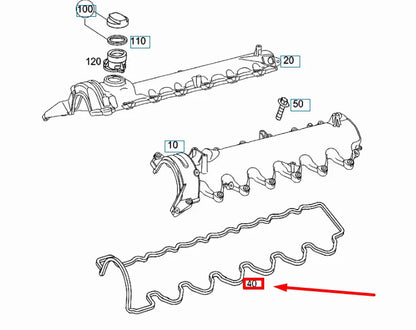 NEW MERCEDES-BENZ CL C215 LEFT VALVE COVER GASKET A1370160221 ORIGINAL