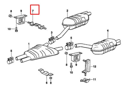 NEW BMW 8 E31 REAR EXHAUST SYSTEN CLAMP 18211723130 ORIGINAL