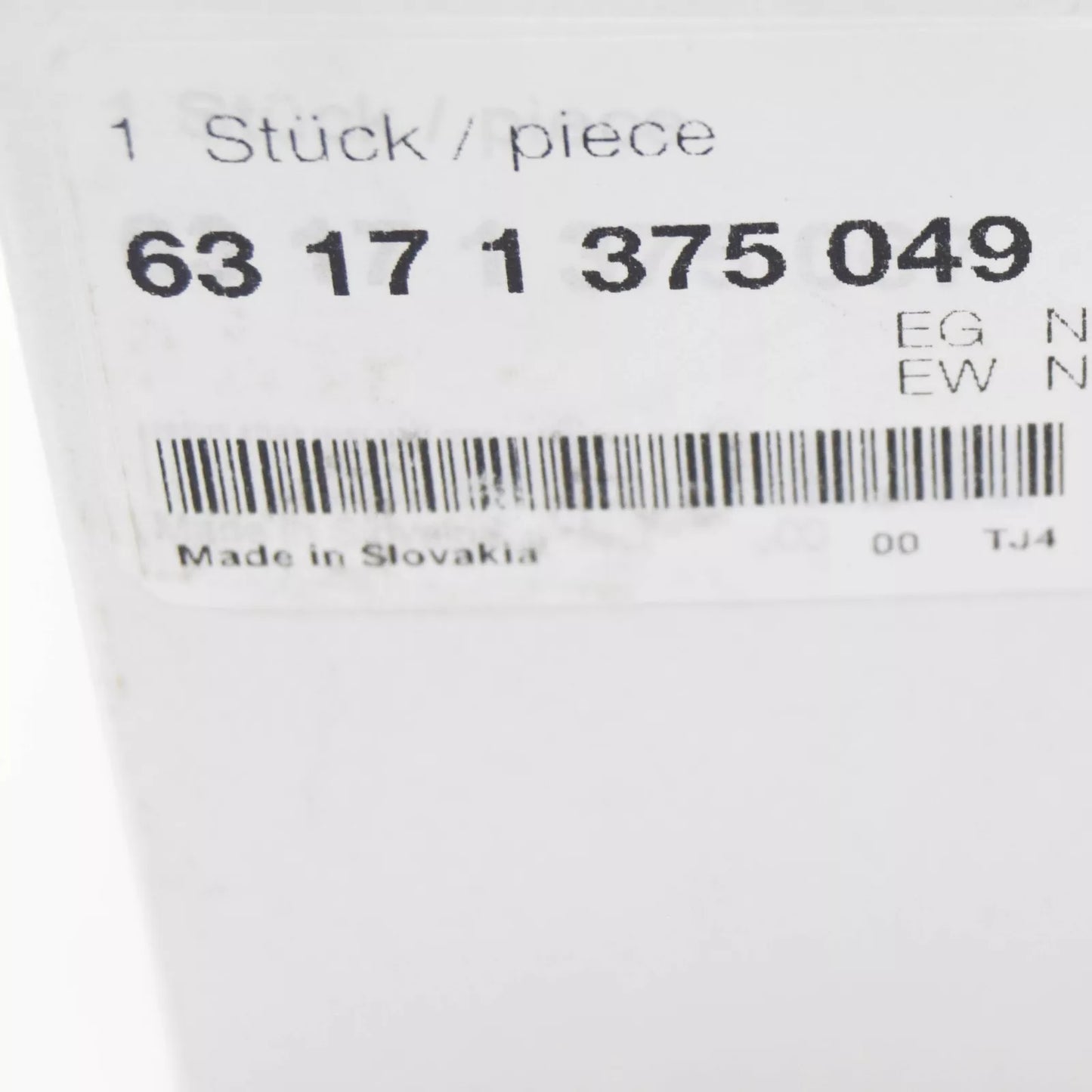 NEW BMW 3 E30 FRONT LEFT FOG LIGHT LAMP INSERT 63171375049 ORIGINAL