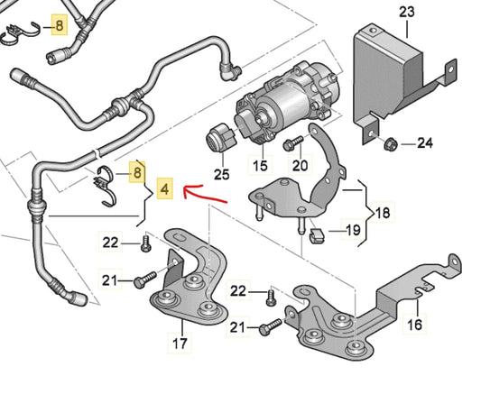 NEW VW GOLF Vacuum pipe with non-return valve 1K0612041BJ