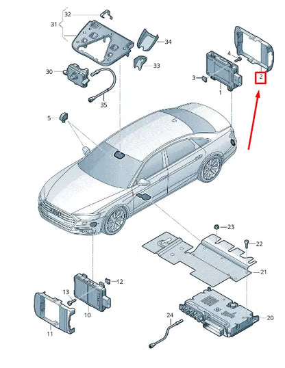NEW AUDI A8 4N LEFT LANE CHANGE ASSIST CONTROL UNIT SHIELD 4N0907693A