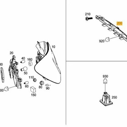 NEW MERCEDES-BENZ A-CLASS W176 THIRD BRAKE LIGHT A1769068600