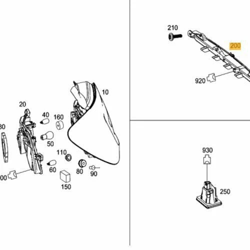 NEW MERCEDES-BENZ A-CLASS W176 THIRD BRAKE LIGHT A1769068600