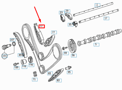 NEW MERCEDES-BENZ ML W163 TOP TIMING CHIN GUIDE RAIL A1120520116 ORIGINAL