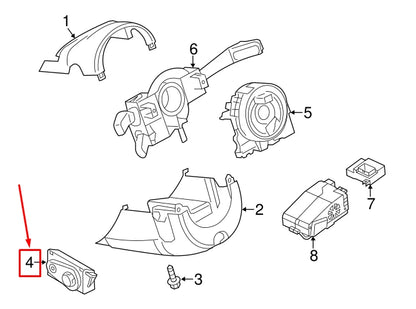 NEW AUDI A7 SPORTBACK 4G STEERING COLUMN ADJUSTMENT SWITCH 4H0953551B ORIGINAL