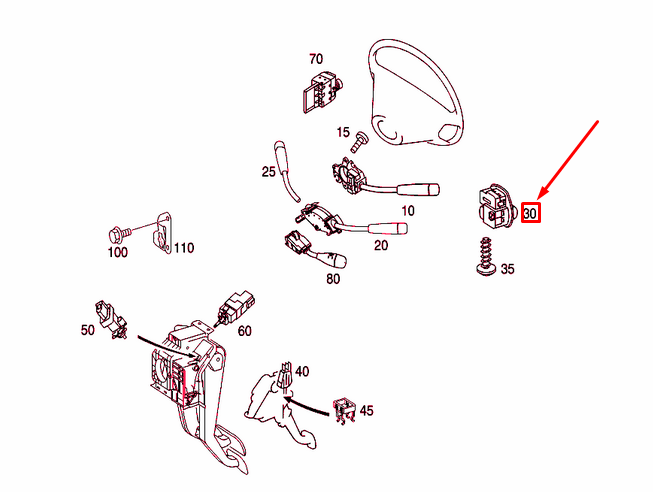 NEW MERCEDES-BENZ C W203 LIGHT SWITCH MODULE LHD A20354509049116 ORIGINAL