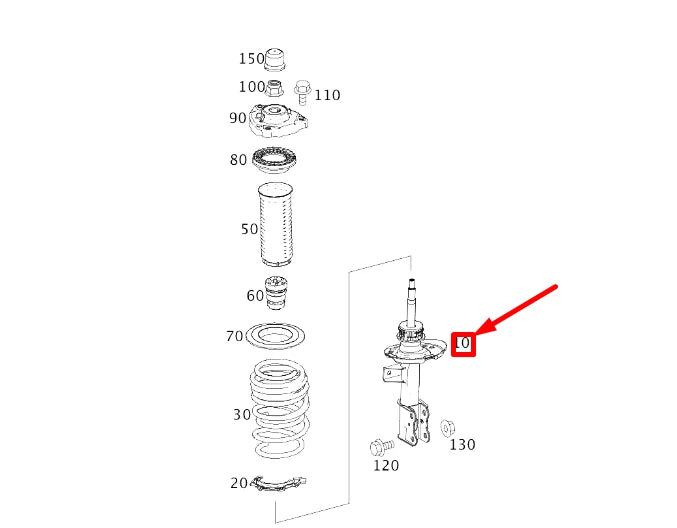 NEW MERCEDES-BENZ CLA C117 FRONT LEFT SHOCK ABSORBER STRUT A1763234700 ORIGINAL