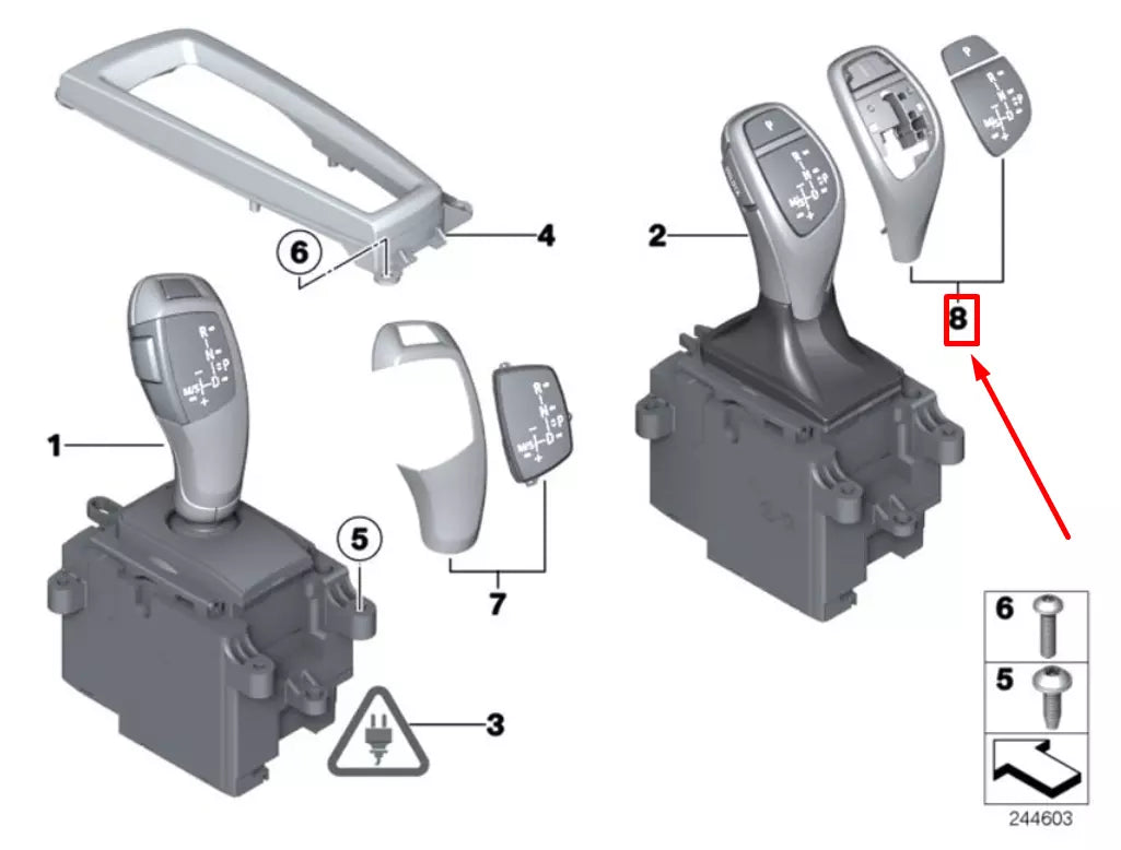 NEW BMW 5 F10 REPAIR KIT F GEAR SELECTOR SWITCH COVER 61319252141 9252141