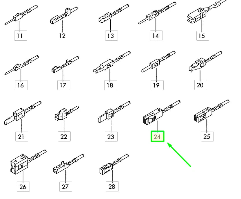 NEW VOLKSWAGEN BEETLE 5C SINGLE PIN CONTACT CABLE 000979025EA ORIGINAL